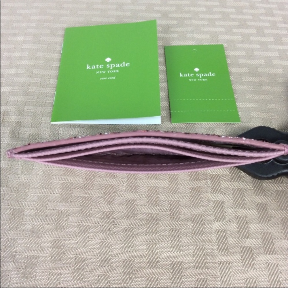 SALE! NWT GLITTER Kate Spade PINK Wallet NEW Greta - Picture 3 of 3